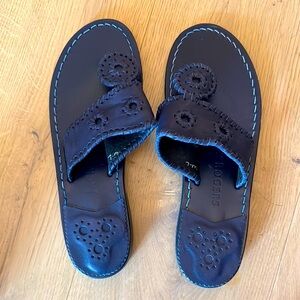 Jack Rogers Navy Blue Leather Sandals! RARE!